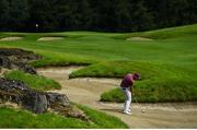 13 July 2020; Eoin O'Brien plays from the bunker on the 7th hole during the Flogas Irish Scratch Series at The K Club in Straffan, Kildare. Photo by Ramsey Cardy/Sportsfile