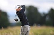 13 July 2020; Fionn Dobbin watches his tee shot on the 6th hole during the Flogas Irish Scratch Series at The K Club in Straffan, Kildare. Photo by Ramsey Cardy/Sportsfile