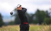 13 July 2020; Andrew Gorman watches his tee shot on the 6th hole during the Flogas Irish Scratch Series at The K Club in Straffan, Kildare. Photo by Ramsey Cardy/Sportsfile