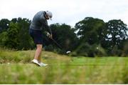 13 July 2020; Darren McHale hits his tee shot on the 6th hole during the Flogas Irish Scratch Series at The K Club in Straffan, Kildare. Photo by Ramsey Cardy/Sportsfile