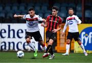 14 July 2020; Dawson Devoy of Bohemians in action against Jordan Flores of Dundalk during a Club Friendly between Dundalk and Bohemians at Oriel Park in Dundalk, Louth. Photo by Ben McShane/Sportsfile