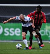 14 July 2020; Chris Shields of Dundalk and Andre Wright of Bohemians during a Club Friendly between Dundalk and Bohemians at Oriel Park in Dundalk, Louth. Photo by Ben McShane/Sportsfile
