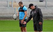 16 July 2020; Jacob Stockdale and Skills Coach Dan Soper  during an Ulster Rugby squad training session at Kingspan Stadium in Belfast. Photo by Robyn McMurray for Ulster Rugby via Sportsfile