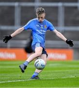 17 July 2020; Devin Hill of St Joseph's SS scores his side's first goal during the Leinster GAA Colleges Senior A Football Final match between Naas CBS and St Joseph's SS, Rochfortbridge at Bord na Móna O'Connor Park in Tullamore, Offaly. Competitive GAA matches have been approved to return following the guidelines of Phase 3 of the Irish Government’s Roadmap for Reopening of Society and Business and protocols set down by the GAA governing authorities. With games having been suspended since March, competitive games can take place with updated protocols including a limit of 200 individuals at any one outdoor event, including players, officials and a limited number of spectators, with social distancing, hand sanitisation and face masks being worn by those in attendance among other measures in an effort to contain the spread of the Coronavirus (COVID-19) pandemic. Photo by Piaras Ó Mídheach/Sportsfile