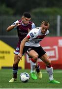 17 July 2020; John Mountney of Dundalk in action against Luke Heeney of Drogheda during the Club Friendly match between Dundalk and Drogheda United at Oriel Park in Dundalk, Louth. Photo by Eóin Noonan/Sportsfile