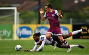 17 July 2020; Nathan Oduwa of Dundalk in action against James Brown of Drogheda during the Club Friendly match between Dundalk and Drogheda United at Oriel Park in Dundalk, Louth. Photo by Eóin Noonan/Sportsfile