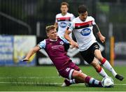 17 July 2020; Joshua Gatt of Dundalk is tackled by Derek Prendergast of Drogheda during the Club Friendly match between Dundalk and Drogheda United at Oriel Park in Dundalk, Louth. Photo by Eóin Noonan/Sportsfile