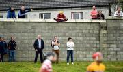 18 July 2020; Supporters watch on during the Wexford County Senior Hurling Championship Group B Round 1 match between Ferns St Aidan's and Faythe Harriers at Bellefield in Enniscorthy, Wexford. Competitive GAA matches have been approved to return following the guidelines of Phase 3 of the Irish Government’s Roadmap for Reopening of Society and Business and protocols set down by the GAA governing authorities. With games having been suspended since March, competitive games can take place with updated protocols including a limit of 200 individuals at any one outdoor event, including players, officials and a limited number of spectators, with social distancing, hand sanitisation and face masks being worn by those in attendance among other measures in an effort to contain the spread of the Coronavirus (COVID-19) pandemic. Photo by Eóin Noonan/Sportsfile