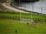 18 July 2020; A general view of action during the Donegal County Divisional League Division 1 Section B match between Kilcar and Killybegs at Towney Park in Kilcar, Donegal. Competitive GAA matches have been approved to return following the guidelines of Phase 3 of the Irish Government’s Roadmap for Reopening of Society and Business and protocols set down by the GAA governing authorities. With games having been suspended since March, competitive games can take place with updated protocols including a limit of 200 individuals at any one outdoor event, including players, officials and a limited number of spectators, with social distancing, hand sanitisation and face masks being worn by those in attendance among other measures in an effort to contain the spread of the Coronavirus (COVID-19) pandemic. Photo by Seb Daly/Sportsfile