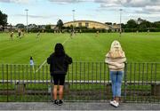 18 July 2020; Supporters look on during the Dublin County Senior Hurling Championship Group 2 Round 1 match between Craobh Chiarain and Scoil Ui Chonaill GAA at O'Toole Park in Dublin. Competitive GAA matches have been approved to return following the guidelines of Phase 3 of the Irish Government’s Roadmap for Reopening of Society and Business and protocols set down by the GAA governing authorities. With games having been suspended since March, competitive games can take place with updated protocols including a limit of 200 individuals at any one outdoor event, including players, officials and a limited number of spectators, with social distancing, hand sanitisation and face masks being worn by those in attendance among other measures in an effort to contain the spread of the Coronavirus (COVID-19) pandemic. Photo by David Fitzgerald/Sportsfile