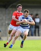 18 July 2020; Séamus O'Shea of Breaffy in action against David Dolan of Garrymore during the Michael Walsh Secondary Senior Football League match between Breaffy and Garrymore at Breaffy GAA Club in Mayo. Competitive GAA matches have been approved to return following the guidelines of Phase 3 of the Irish Government’s Roadmap for Reopening of Society and Business and protocols set down by the GAA governing authorities. With games having been suspended since March, competitive games can take place with updated protocols including a limit of 200 individuals at any one outdoor event, including players, officials and a limited number of spectators, with social distancing, hand sanitisation and face masks being worn by those in attendance among other measures in an effort to contain the spread of the Coronavirus (COVID-19) pandemic. Photo by Stephen McCarthy/Sportsfile