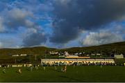 18 July 2020; A general view of action during the Donegal County Divisional League Division 1 Section B match between Naomh Columba and Ardara at Páirc na nGael in Glencolumbkille, Donegal. Competitive GAA matches have been approved to return following the guidelines of Phase 3 of the Irish Government’s Roadmap for Reopening of Society and Business and protocols set down by the GAA governing authorities. With games having been suspended since March, competitive games can take place with updated protocols including a limit of 200 individuals at any one outdoor event, including players, officials and a limited number of spectators, with social distancing, hand sanitisation and face masks being worn by those in attendance among other measures in an effort to contain the spread of the Coronavirus (COVID-19) pandemic. Photo by Seb Daly/Sportsfile