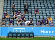 19 July 2020; Kilmacud Crokes players prepare for the Dublin County Senior Hurling Championship Round 1 match between Ballyboden St Enda's and Kilmacud Crokes at Parnell Park in Dublin. Competitive GAA matches have been approved to return following the guidelines of Phase 3 of the Irish Government’s Roadmap for Reopening of Society and Business and protocols set down by the GAA governing authorities. With games having been suspended since March, competitive games can take place with updated protocols including a limit of 200 individuals at any one outdoor event, including players, officials and a limited number of spectators, with social distancing, hand sanitisation and face masks being worn by those in attendance among other measures in an effort to contain the spread of the Coronavirus (COVID-19) pandemic. Photo by Ramsey Cardy/Sportsfile