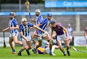 19 July 2020; Caolán Conway of Kilmacud Crokes in action against Niall Ryan, left, and Paddy Dunleavy of Ballyboden St Enda's during the Dublin County Senior Hurling Championship Round 1 match between Ballyboden St Enda's and Kilmacud Crokes at Parnell Park in Dublin. Competitive GAA matches have been approved to return following the guidelines of Phase 3 of the Irish Government’s Roadmap for Reopening of Society and Business and protocols set down by the GAA governing authorities. With games having been suspended since March, competitive games can take place with updated protocols including a limit of 200 individuals at any one outdoor event, including players, officials and a limited number of spectators, with social distancing, hand sanitisation and face masks being worn by those in attendance among other measures in an effort to contain the spread of the Coronavirus (COVID-19) pandemic. Photo by Ramsey Cardy/Sportsfile