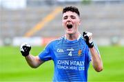 17 July 2020; Liam Moran of St Joseph's SS celebrates after the Leinster GAA Colleges Senior A Football Final match between Naas CBS and St Joseph's SS, Rochfortbridge at Bord na Móna O'Connor Park in Tullamore, Offaly. Competitive GAA matches have been approved to return following the guidelines of Phase 3 of the Irish Government’s Roadmap for Reopening of Society and Business and protocols set down by the GAA governing authorities. With games having been suspended since March, competitive games can take place with updated protocols including a limit of 200 individuals at any one outdoor event, including players, officials and a limited number of spectators, with social distancing, hand sanitisation and face masks being worn by those in attendance among other measures in an effort to contain the spread of the Coronavirus (COVID-19) pandemic. Photo by Piaras Ó Mídheach/Sportsfile