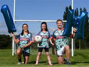 20 July 2020; Dublin footballers Ciarán Kilkenny and Sinéad Goldrick with Siún Brophy, the 1 millionth child to register for the Kellogg’s GAA Cúl Camps since the beginning of the Kellogg sponsorship in 2012, St. Brendan’s GAA Club, Dublin. The stars of the future also celebrated the start of the 2020 GAA Cúl Camps which began today across the country. Photo by Stephen McCarthy/Sportsfile