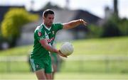 18 July 2020; Ben McCormack of Sarsfields during the Kildare County Senior Football League Division 1 Section B Round 1 match between Athy and Sarsfields at Athy GAA Club in Athy in Kildare. Competitive GAA matches have been approved to return following the guidelines of Phase 3 of the Irish Government’s Roadmap for Reopening of Society and Business and protocols set down by the GAA governing authorities. With games having been suspended since March, competitive games can take place with updated protocols including a limit of 200 individuals at any one outdoor event, including players, officials and a limited number of spectators, with social distancing, hand sanitisation and face masks being worn by those in attendance among other measures in an effort to contain the spread of the Coronavirus (COVID-19) pandemic. Photo by Piaras Ó Mídheach/Sportsfile