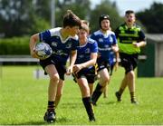 20 July 2020; Participants Michael Ward, left, age 11, and Cillian Murphy, age 12, from Dunboyne, Meath, in action during the Bank of Ireland Leinster Rugby Summer Camp at Westmanstown RFC in Clonsilla, Dublin. Photo by Seb Daly/Sportsfile