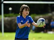20 July 2020; Léon Brennan, age 10, from Lucan, during the Bank of Ireland Leinster Rugby Summer Camp at Westmanstown RFC in Clonsilla, Dublin. Photo by Seb Daly/Sportsfile