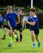 20 July 2020; Matthew Higgins, age 8, from Lucan, in action during the Bank of Ireland Leinster Rugby Summer Camp at Westmanstown RFC in Clonsilla, Dublin. Photo by Seb Daly/Sportsfile
