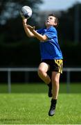 20 July 2020; Zac Cooney, age 11, from Castleknock, catches a high ball during the Bank of Ireland Leinster Rugby Summer Camp at Westmanstown RFC in Clonsilla, Dublin. Photo by Seb Daly/Sportsfile