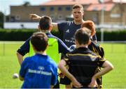 20 July 2020; Coach Rob Wolfe talks with participants during the Bank of Ireland Leinster Rugby Summer Camp at Westmanstown RFC in Clonsilla, Dublin. Photo by Seb Daly/Sportsfile