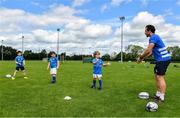20 July 2020; Coach Kevin McCleary with camp participants during the Bank of Ireland Leinster Rugby Summer Camp at Westmanstown RFC in Clonsilla, Dublin. Photo by Seb Daly/Sportsfile