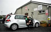 17 July 2020; Referee Gregory McCartan gets ready from his car prior to the 2020 Down GAA ACFL Division 4B match between St Michael's and East Belfast at St Michael's GAA Ground in Magheralin, Down. Competitive GAA matches have been approved to return following the guidelines of Northern Ireland’s COVID-19 recovery plan and protocols set down by the GAA governing authorities. With games having been suspended since March, competitive games can take place with updated protocols with only players, officials and essential personnel permitted to attend, social distancing, hand sanitisation and face masks being worn by those in attendance in an effort to contain the spread of the Coronavirus (COVID-19) pandemic. Photo by David Fitzgerald/Sportsfile