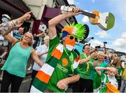 21 July 2020; Republic of Ireland supporter Peter Gannon from Harold’s Cross in Dublin, gathered alongside fellow supporters at the Walkinstown Roundabout in Dublin to celebrate the life of Jack Charlton on the day of his funeral in Newcastle, England. The former Republic of Ireland manager Jack Charlton lead the Republic of Ireland team to their first major finals at UEFA Euro 1988, and subsequently the FIFA World Cup 1990, in Italy, and the FIFA World Cup 1994, in USA.  Photo by Seb Daly/Sportsfile