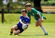 23 July 2020; Danny Greene, age 9, scores a try during the Bank of Ireland Leinster Rugby Summer Camp at Kilkenny Rugby Club in Foulkstown, Kilkenny. Photo by Matt Browne/Sportsfile