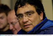 6 January 2004; Leinster coach Gary Ella pictured during a Leinster press conference, prior to the game against Sale Sharks on Friday next. Old Belvedere Rugby Club, Donnybrook, Dublin. Picture credit; Matt Browne / SPORTSFILE *EDI*
