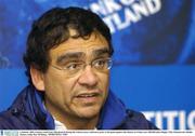 6 January 2004; Leinster coach Gary Ella pictured during the Leinster press conference, prior to the game against Sale Sharks on Friday next. Old Belvedere Rugby Club, Donnybrook, Dublin. Picture credit; Matt Browne / SPORTSFILE *EDI*