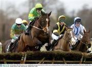 26 December 2003; McGruders Cross, with David Casey up, jump the first on their way to winning the Denny WAIFOS Maiden Hurdle, Leopardstown Racecourse, Dublin. Horse Racing. Picture Credit; Matt Browne / SPORTSFILE *EDI*