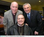 8 January 2004; An TAoiseach, Bertie Ahern, T.D. with former Dublin footballer Brian Mullins and Offaly star  Matt Connor at the launch of TG4's Laochga Gael series in St Vincent's GAA club, Dublin. Picture credit; Ray McManus / SPORTSFILE *EDI*