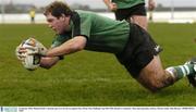 10 January 2004; Michael Swift, Connacht, goes over for his try against Pau. Parker Pen Challenge Cup 2003-2004, Round 2, Connacht v Pau, Sportsgrounds, Galway. Picture credit; Matt Browne / SPORTSFILE *EDI*