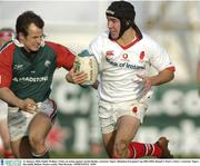11 January 2004; Paddy Wallace, Ulster, in action against Austin Healey, Leicester Tigers. Heineken European Cup 2003-2004, Round 3, Pool 1, Ulster v Leicester Tigers, Ravenhill, Belfast. Picture credit; Matt Browne / SPORTSFILE *EDI*