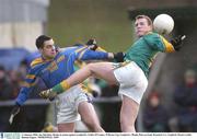 11 January 2004; Joe Sheridan, Meath, in action against Longford's Arthur O'Connor. O'Byrne Cup, Longford v Meath, Pairc na Gael, Dromard, Co. Longford. Picture credit; Damien Eagers / SPORTSFILE *EDI*