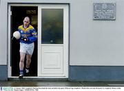 11 January 2004; Longford's Padraig Davis leads his team out before the game. O'Byrne Cup, Longford v Meath, Pairc na Gael, Dromard, Co. Longford. Picture credit; Damien Eagers / SPORTSFILE *EDI*