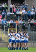 29 June 2013; The Monaghan team gather together in a huddle before the game. Ulster GAA Football Senior Championship, Semi-Final, Cavan v Monaghan, St Tiernach's Park, Clones, Co. Monaghan. Picture credit: Brendan Moran / SPORTSFILE