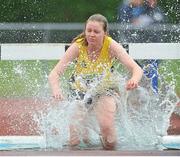 30 June 2013; Ciara Stephenson, Adamstown AC, competing in the Junior Women's 3000m Steeplechase at the Woodie’s DIY National Junior & U23 Track and Field Championships. Tullamore Harriers, Tullamore, Co. Offaly. Picture credit: Pat Murphy / SPORTSFILE