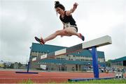 30 June 2013; Cliona Mulroy, Swinford AC, on her way to winning the Junior Women's 3000m Steeplechase at the Woodie’s DIY National Junior & U23 Track and Field Championships. Tullamore Harriers, Tullamore, Co. Offaly. Picture credit: Pat Murphy / SPORTSFILE