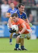 30 June 2013; Eugene McVerry, Armagh, in action against Alan Byrne, Wicklow. GAA Football All-Ireland Senior Championship, Round 1, Armagh v Wicklow, Athletic Grounds, Armagh. Picture credit: Brendan Moran / SPORTSFILE