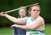 30 June 2013; Emma Daly, St. Abbans AC, on her way to winning the U23 Women's Javelin at the Woodie’s DIY National Junior & U23 Track and Field Championships. Tullamore Harriers, Tullamore, Co. Offaly. Picture credit: Pat Murphy / SPORTSFILE