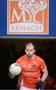 30 June 2013; Armagh captain Ciaran McKeever leads his side out before the game. GAA Football All-Ireland Senior Championship, Round 1, Armagh v Wicklow, Athletic Grounds, Armagh. Picture credit: Brendan Moran / SPORTSFILE