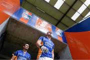 30 June 2013; Ciaran Hyland, left, and Seanie Furlong, Wicklow, make their way out onto the pitch for the start of the second half. GAA Football All-Ireland Senior Championship, Round 1, Armagh v Wicklow, Athletic Grounds, Armagh. Picture credit: Brendan Moran / SPORTSFILE