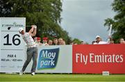 30 June 2013; Paul Casey, England, watches his shot from the 16 tee box during the Irish Open Golf Championship 2013. Carton House, Maynooth, Co. Kildare. Picture credit: Matt Browne / SPORTSFILE