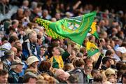 30 June 2013; A Meath supporter settles his flag in the Cusack Stand. Leinster GAA Football Senior Championship, Semi-Final, Meath v Wexford, Croke Park, Dublin. Picture credit: Ray McManus / SPORTSFILE