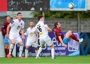 1 July 2013; Gary O'Neill, Drogheda United, in action against John Dunleavy, Cork City. EA Sports Cup, Quarter-Final, Drogheda United v Cork City, Hunky Dorys Park, Drogheda, Co. Louth. Photo by Sportsfile