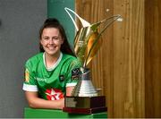 24 July 2020; Ahead of 2020 season kicking off, the Women's National League confirmed Barretstown as its first ever charity partner. With captains from the nine clubs represented at a photocall, the Irish charity which caters for children with serious illness will be officially endorsed by the League for the upcoming campaign. Peamount United vice-captain Eleanor Ryan-Doyle in attendance during the announement at FAI Headquarters in Abbotstown, Dublin. Photo by Harry Murphy/Sportsfile