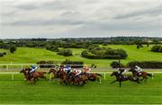 24 July 2020; Musical Rue, left, with Nathan Crosse up, leads the field on their way to winning the Metcollect Handicap at Down Royal Racecourse in Lisburn, Down. Racing remains behind closed doors to the public under guidelines of the Irish Government in an effort to contain the spread of the Coronavirus (COVID-19) pandemic. Photo by Seb Daly/Sportsfile